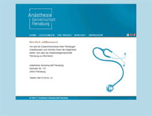 Tablet Screenshot of anaesthesie-flensburg.de